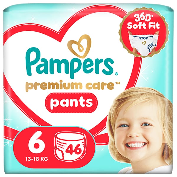 Pampers Πάνες Βρακάκι Premium Care No6 13-18kg 46τμχ Pampers Πάνες Βρακάκι Premium Care No6 13-18kg 46τμχ - Image 1