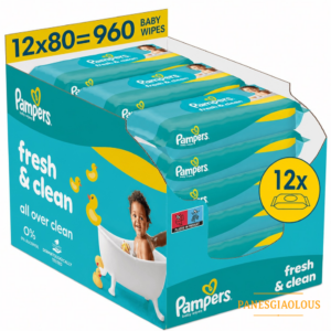 Pampers μωρομαντηλα Fresh Monthy Pack 12χ80τμχ