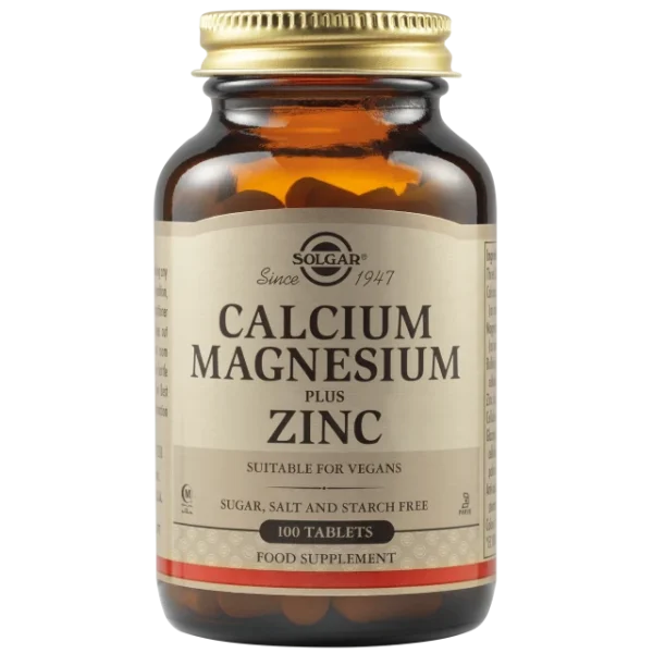 Solgar Calcium Magnesium Plus Zinc 100 ταμπλέτες