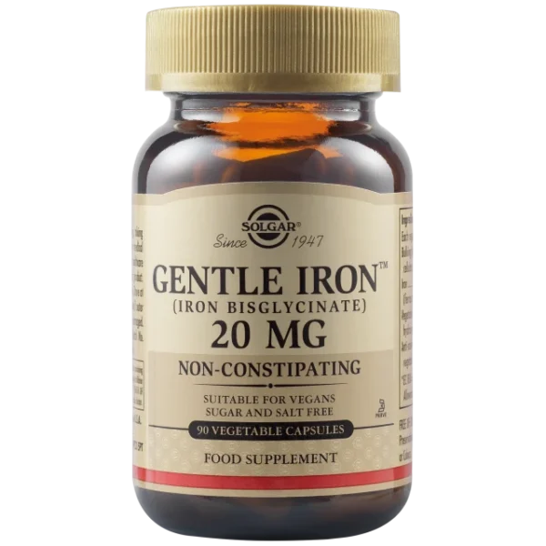 Solgar Gentle Iron 20mg με Βιταμίνη C 90 φυτικές κάψουλες