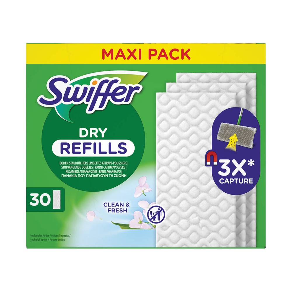 Swiffer Ανταλλακτικό Πανί Παρκετέζας Dry 30τμχ Swiffer Ανταλλακτικό Πανί Παρκετέζας Dry 30τμχ - Image 1