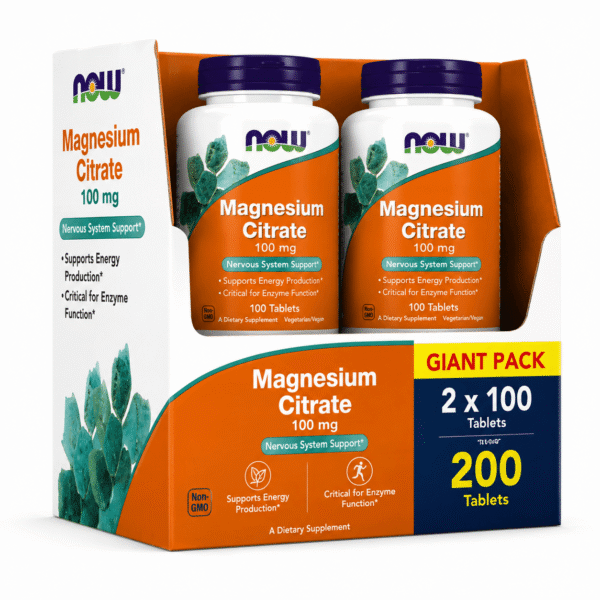 Now Foods Magnesium Citrate Giant Pack 200 ταμπλέτες