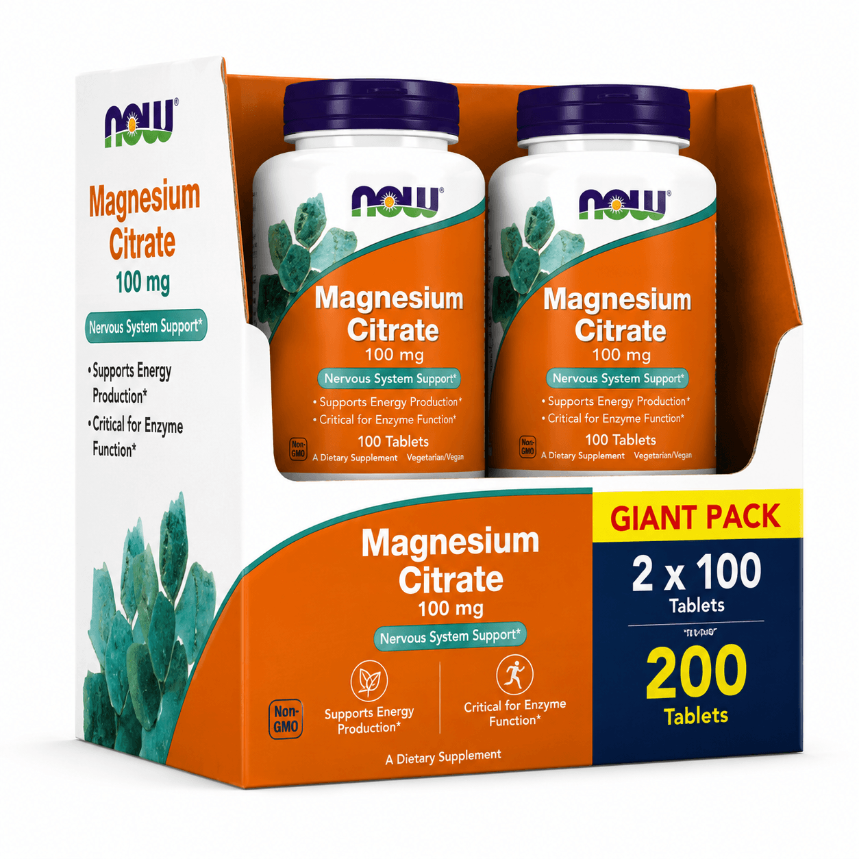 Now Foods Magnesium Citrate Giant Pack 200 ταμπλέτες11 Now Foods Magnesium Citrate Giant Pack 200 ταμπλέτες - Image 1