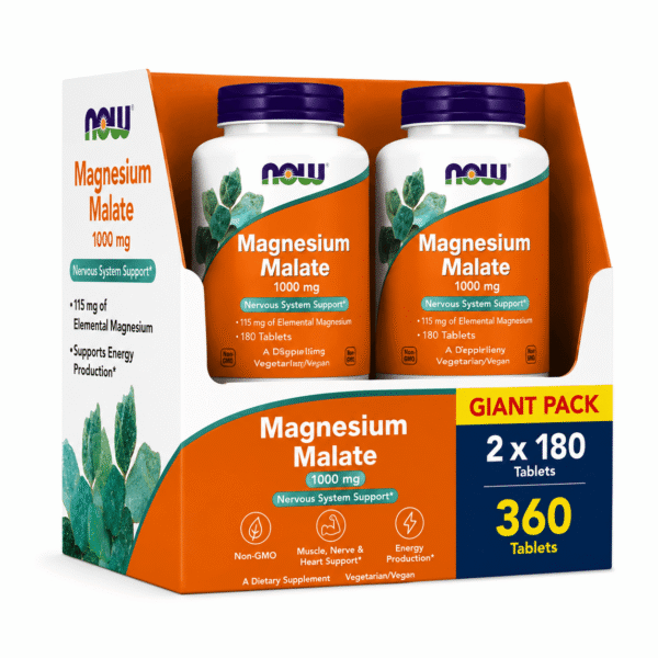 Now Foods Magnesium Malate Giant Pack 360 ταμπλέτες