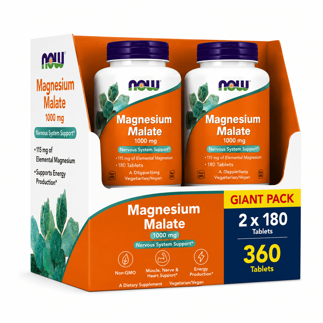 Now Foods Magnesium Malate Giant Pack 360 ταμπλέτες Now Foods Magnesium Malate Giant Pack 360 ταμπλέτες - Image 1
