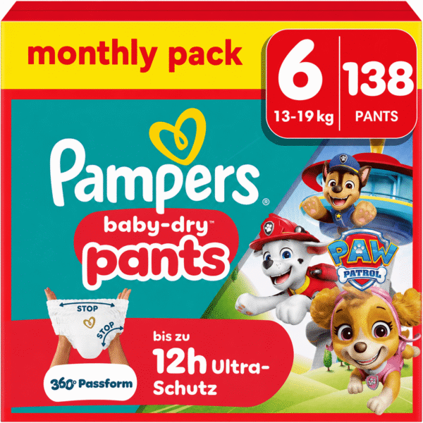 Pampers Baby-Dry Pants Monthly Pack No6 (14–19 kg) 138 τεμ.