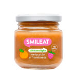 Smileat, Έτοιμο Γεύμα σε βαζάκι, Βιολογικής Προέλευσης, Ροδάκινο και Raspberry, 130 gr, Χωρίς Γλουτένη, 6μηνών+