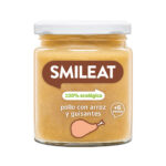 Smileat, Έτοιμο Γεύμα σε βαζάκι, Βιολογικής Προέλευσης, με έξτρα Παρθένο Ελαιόλαδο, Κοτόπουλο με Ρύζι, Χωρίς Γλουτένη, 230gr