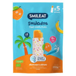 Smileat, Γρανίτες Smilado από 100% Βιολογικό Πολτό Φρούτων, Βερίκοκο και Μπανάνα, Πακέτο με 5 γρανίτες, 250 gr, Χωρίς Γλουτένη