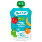 Smileat, Πουρές Φρούτων σε Pouch Βιολογικής Προέλευσης, Μιξ Φρούτων, Χωρίς Γλουτένη, 100gr