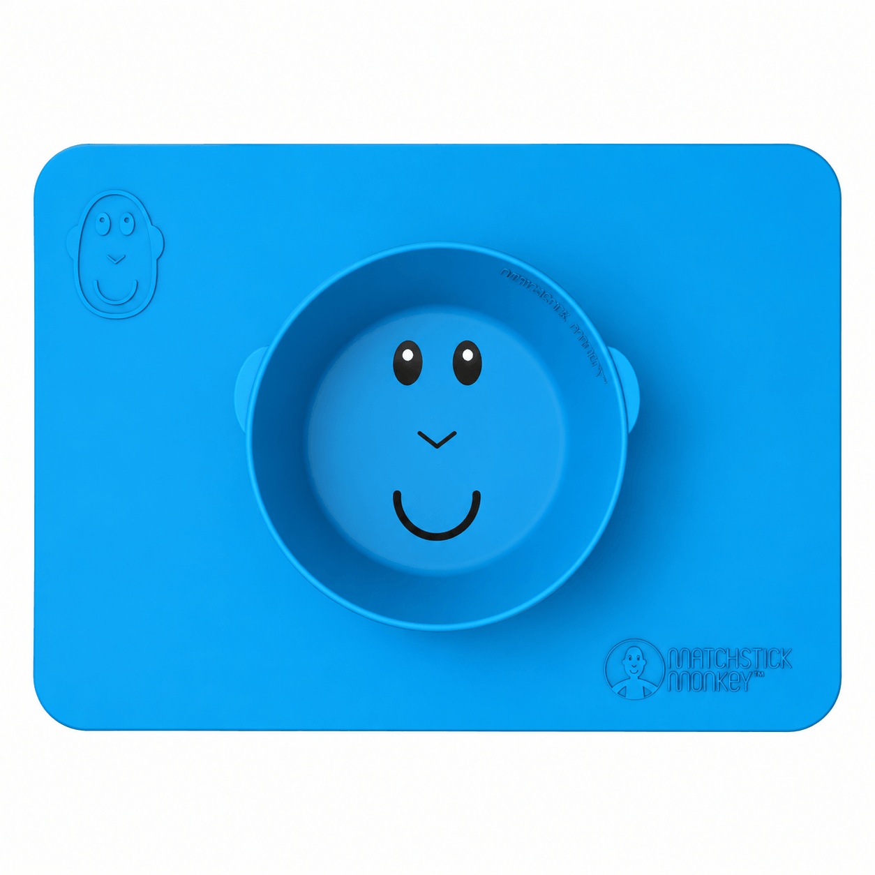 Δίσκος Εκπαίδευσης Φαγητού Matchstick Monkey Anti-Slip Bowl Blue Δίσκος Εκπαίδευσης Φαγητού Matchstick Monkey Anti-Slip Bowl Blue - Image 1