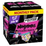 Πάνες Pampers Ninjamas Pyjama Night Pants Monthly Pack 54 τεμ. για Κορίτσια 8-12 ετών (27-43kg)