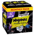 Πάνες Pampers Ninjamas Pyjama Night Pants Monthly Pack 60 τεμ. για Αγόρια 4-7 ετών (17-30kg)