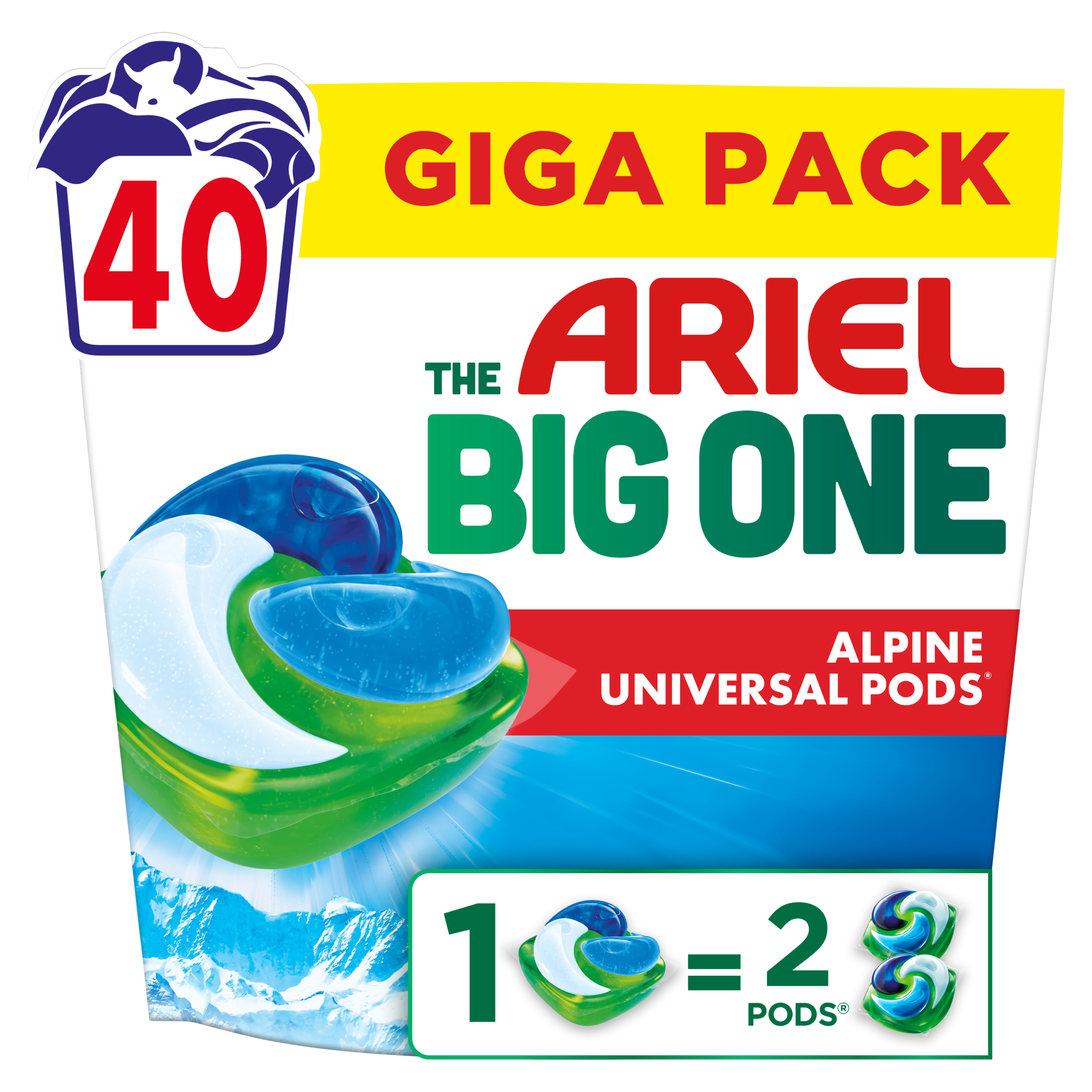 Ariel All-in-1 Απορρυπαντικό Ρούχων (40 Κάψουλες) Ariel All-in-1 Απορρυπαντικό Ρούχων, 40 Κάψουλες - Image 1