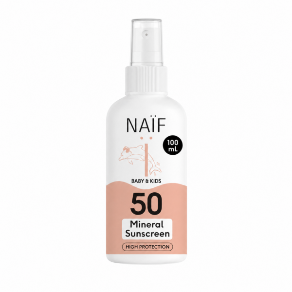 Naif Mineral SPF50 Αδιάβροχο Παιδικό Αντηλιακό Γαλάκτωμα για Πρόσωπο 100ml