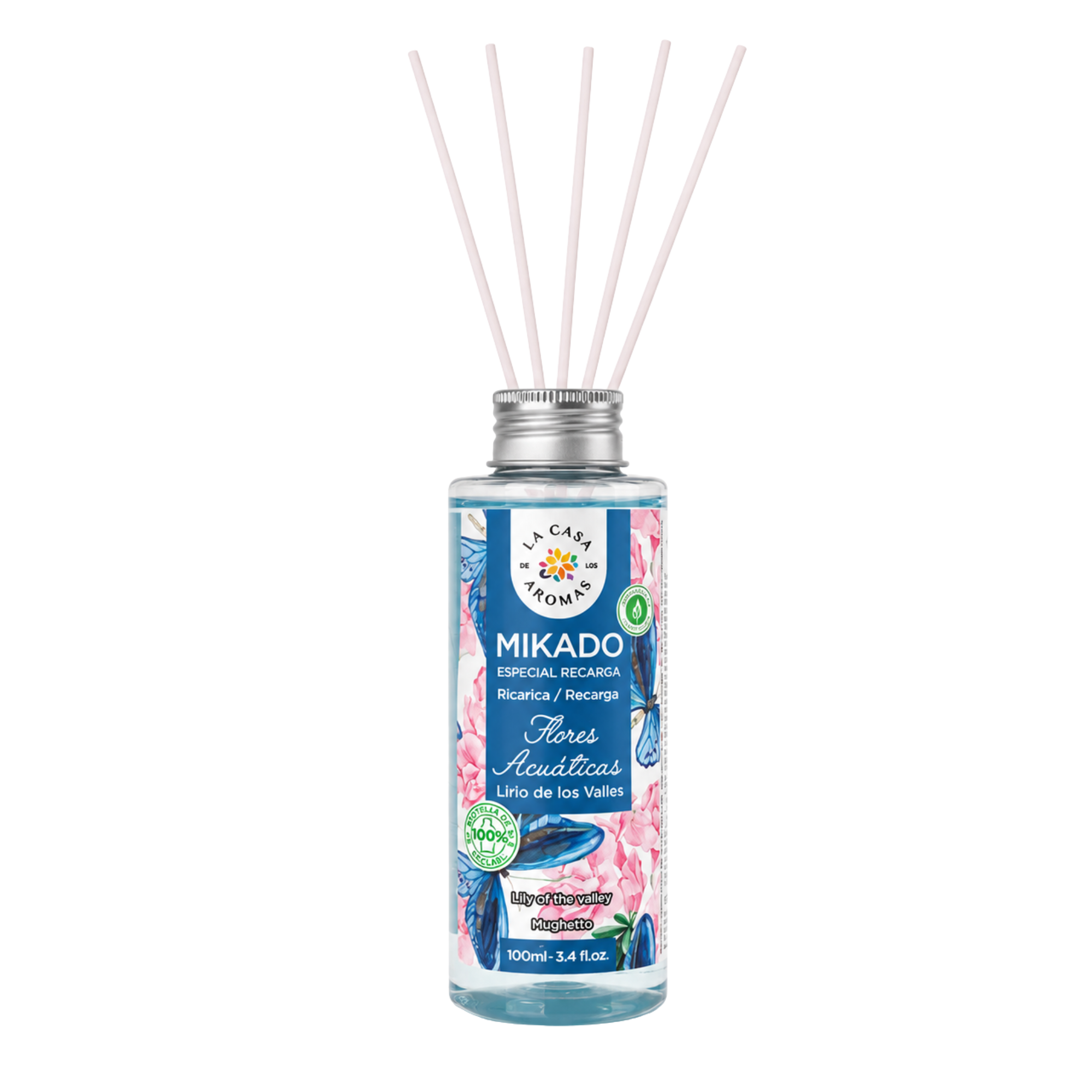 La Casa de Los Aromas Aquatic Flowers, Αρωματικός Διαχυτήρας σε Στικ με άρωμα Κρίνου, 100ml La Casa de Los Aromas Aquatic Flowers, Αρωματικός Διαχυτήρας σε Στικ με άρωμα Κρίνου, 100ml - Image 1