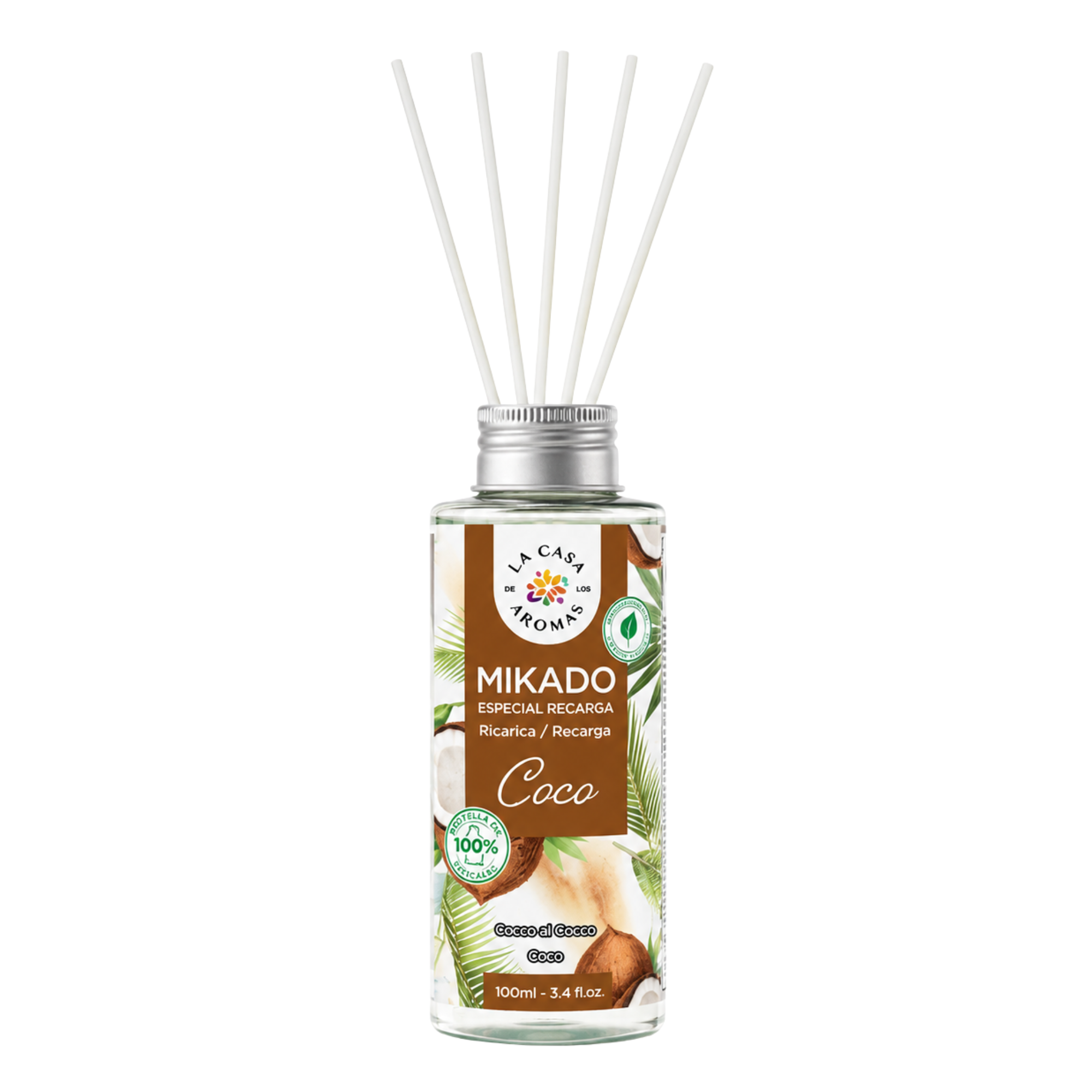 La Casa de Los Aromas Mikado Coco Αρωματικός Διαχυτήρας με Στικ 100ml La Casa de Los Aromas Mikado Coco Αρωματικός Διαχυτήρας με Στικ 100ml - Image 1