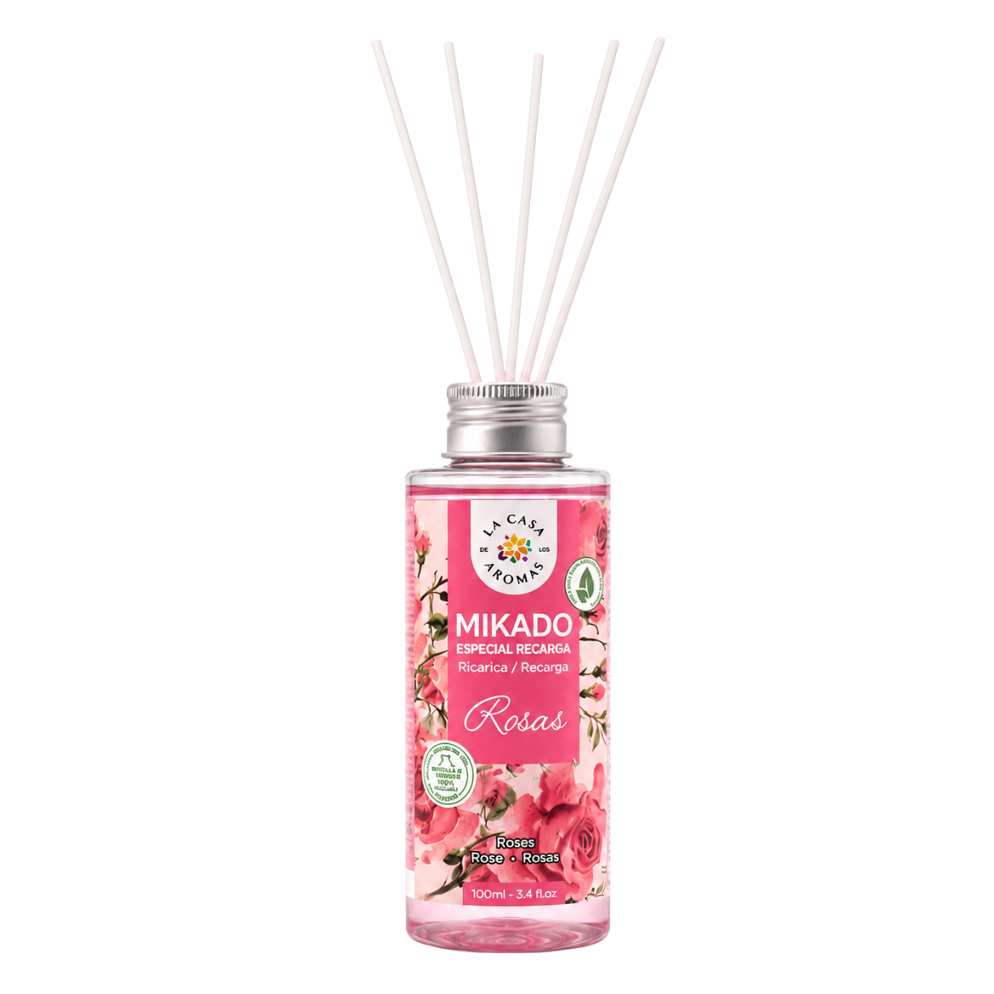 La Casa de Los Aromas Mikado Rosa Αρωματικός Διαχυτήρας με Στικ 100ml La Casa de Los Aromas Mikado Rosa Αρωματικός Διαχυτήρας με Στικ 100ml - Image 1