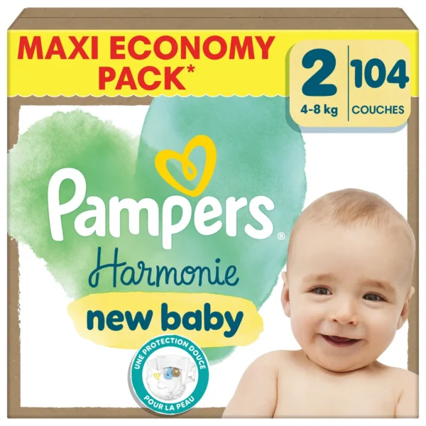 Pampers Harmonie No2 (4–8 kg) 104 τεμ.