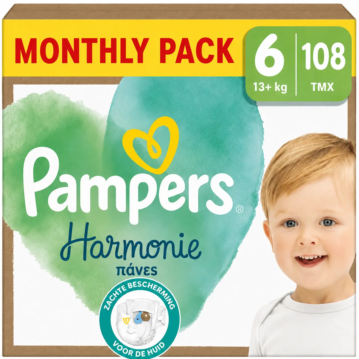 Pampers πανες Harmonie Monthly Pack no6 13+kg 108 τμχ Pampers πανες Harmonie Monthly Pack no6 13+kg 108 τμχ - Image 1