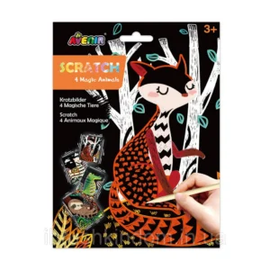 Avenir Scratch 4 Magic Animals Σετ Χειροτεχνίας Ξυστό με 4 Μαγικά Ζώα για Παιδιά 3+