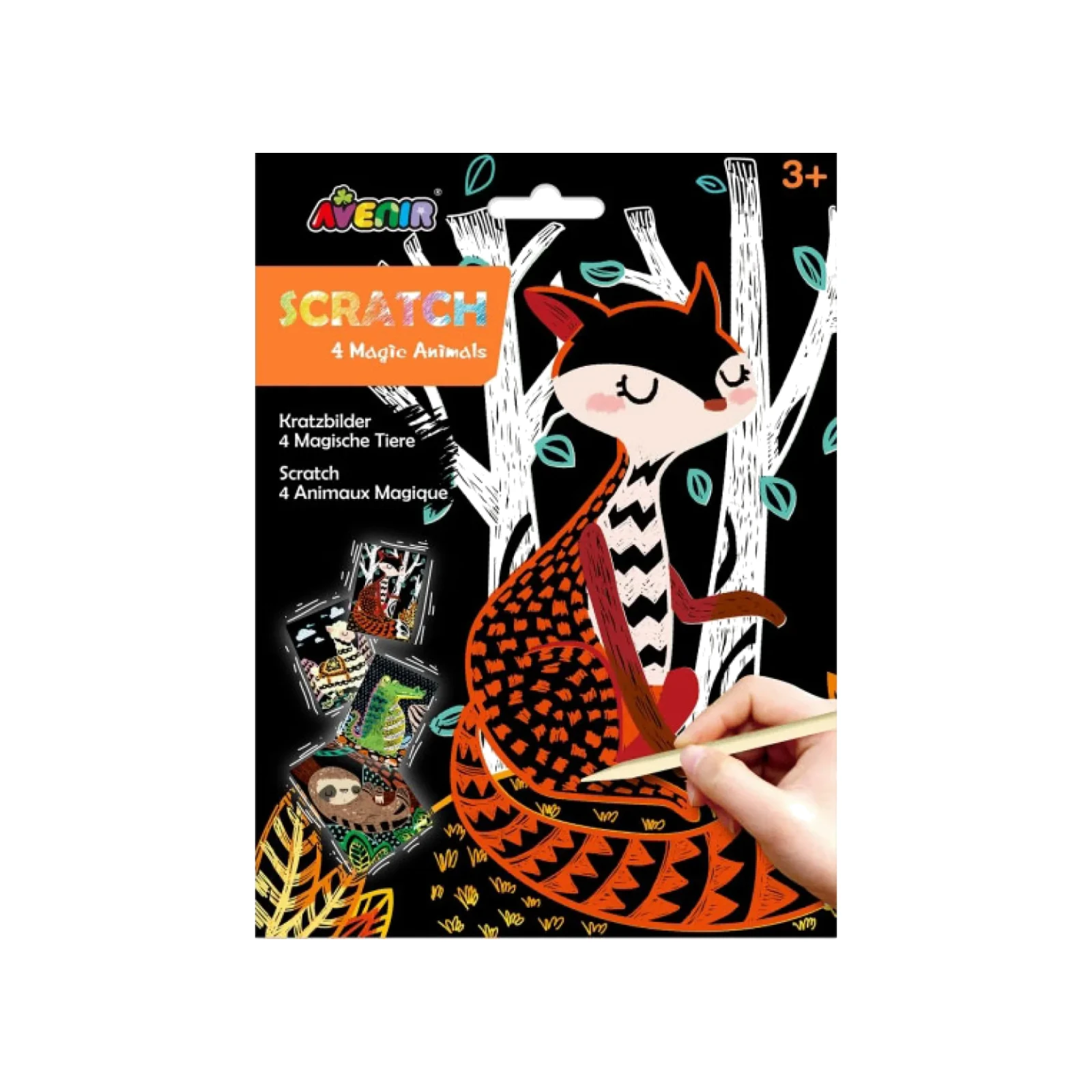 Avenir Scratch 4 Magic Animals Σετ Χειροτεχνίας Ξυστό με 4 Μαγικά Ζώα για Παιδιά 3+ Avenir Scratch 4 Magic Animals Σετ Χειροτεχνίας Ξυστό με 4 Μαγικά Ζώα για Παιδιά 3+