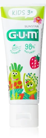 GUM Kids Παιδική Οδοντόκρεμα 3-6 ετών με Γεύση Φράουλα 1000ppm 50ml