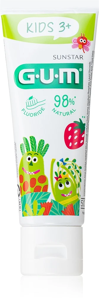 GUM Kids Παιδική Οδοντόκρεμα 3-6 ετών με Γεύση Φράουλα 1000ppm 50ml