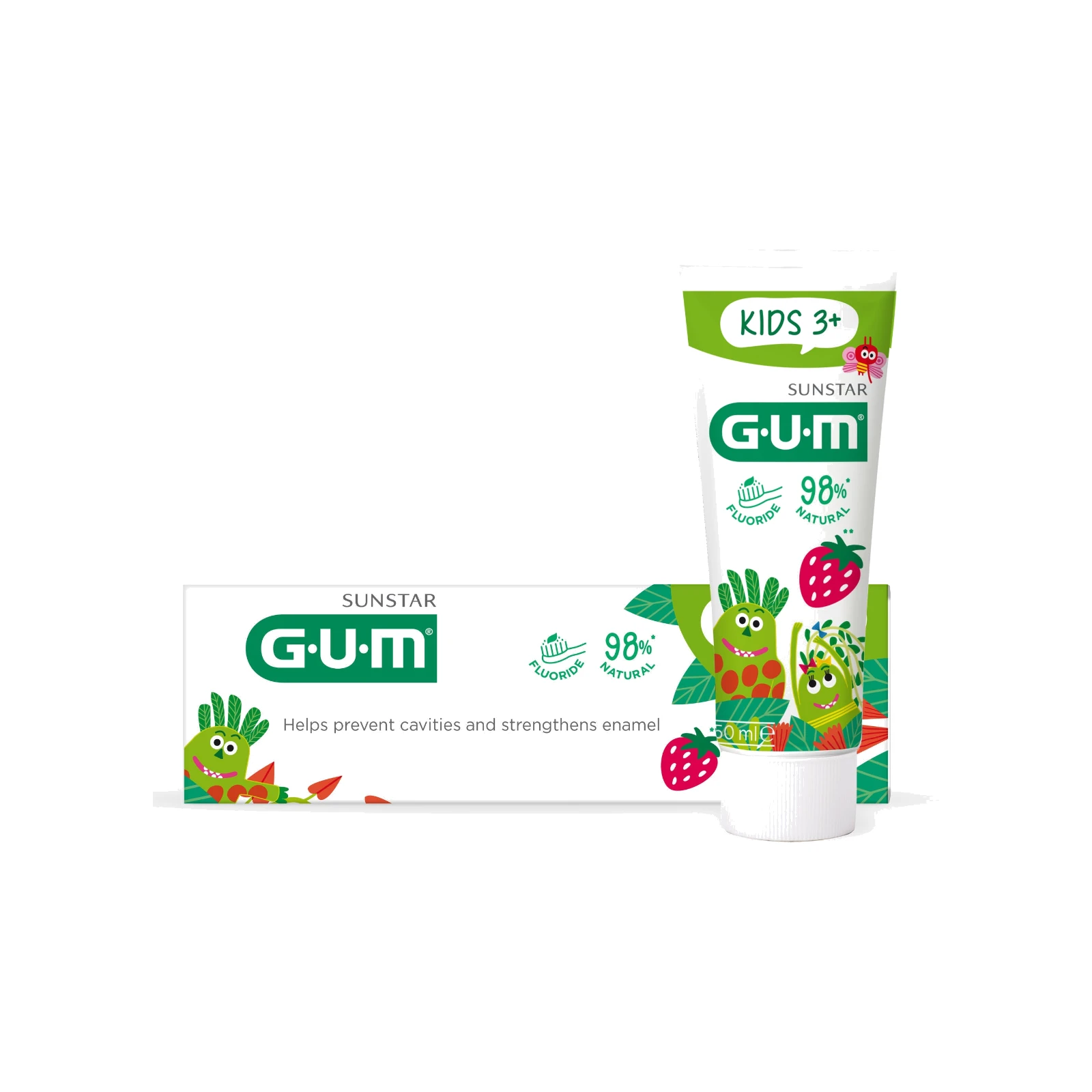 GUM Kids Παιδική Οδοντόκρεμα 3-6 ετών με Γεύση Φράουλα 1000ppm 50ml GUM Kids Παιδική Οδοντόκρεμα 3-6 ετών με Γεύση Φράουλα 1000ppm 50ml