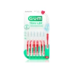 GUM Trav-ler Μεσοδόντια Βουρτσάκια 0.8mm Κόκκινα 6τμχ (1314)
