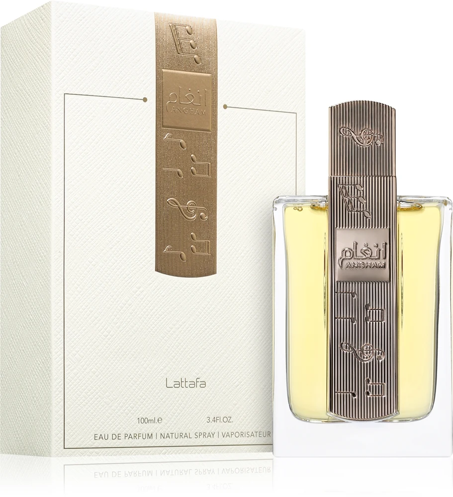 Lattafa Angham – το μπουκάλι των 100ml με το κουτί του