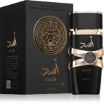 Lattafa Asad Eau de Parfum Ανδρικό Άρωμα με Μαύρο Πιπέρι, Καφέ & Κεχριμπάρι 100ml