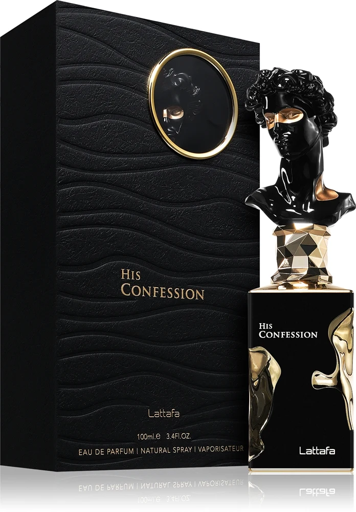 Lattafa His Confession – το μπουκάλι των 100ml με το κουτί του
