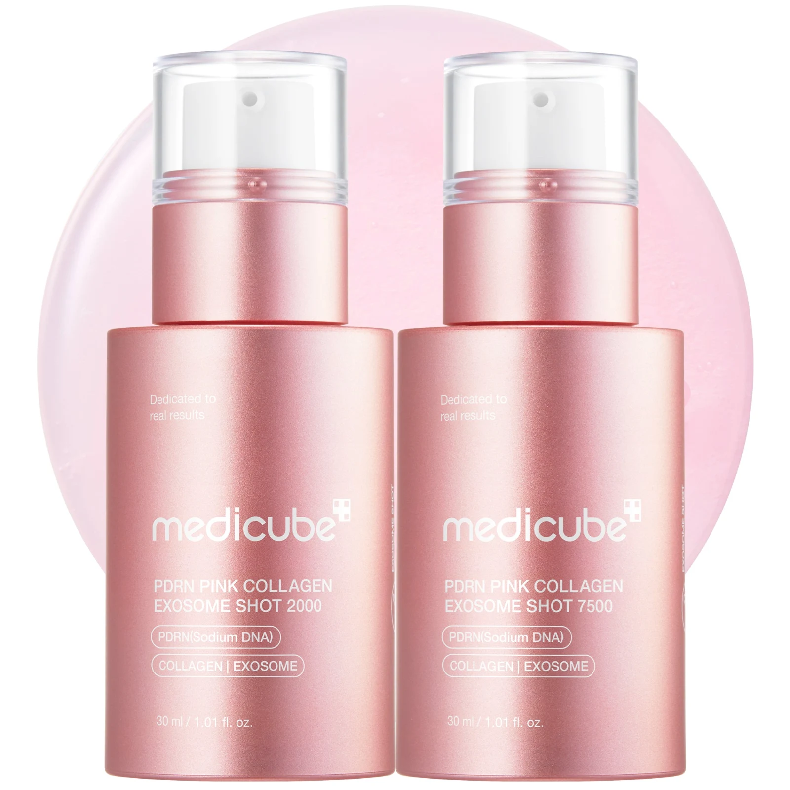 Medicube PDRN Pink Collagen Exosome Shot 2000 – το ροζ φιαλίδιο των 30ml με αντλία