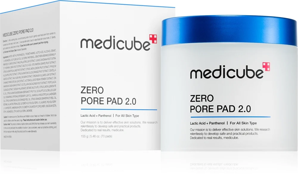Medicube Zero Pore Pad 2.0 – βάζο 70 pads και συσκευασία