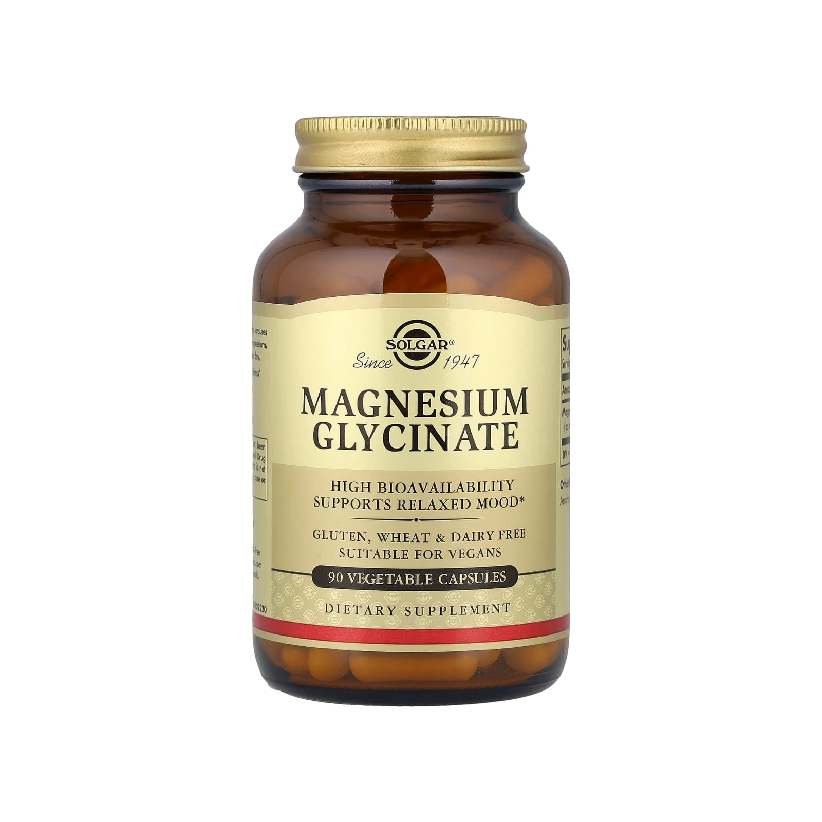 Solgar Magnesium Glycinate 120mg Μαγνήσιο Γλυκινικό 90 Φυτικές Κάψουλες Solgar Magnesium Glycinate 120mg Μαγνήσιο Γλυκινικό 90 Φυτικές Κάψουλες