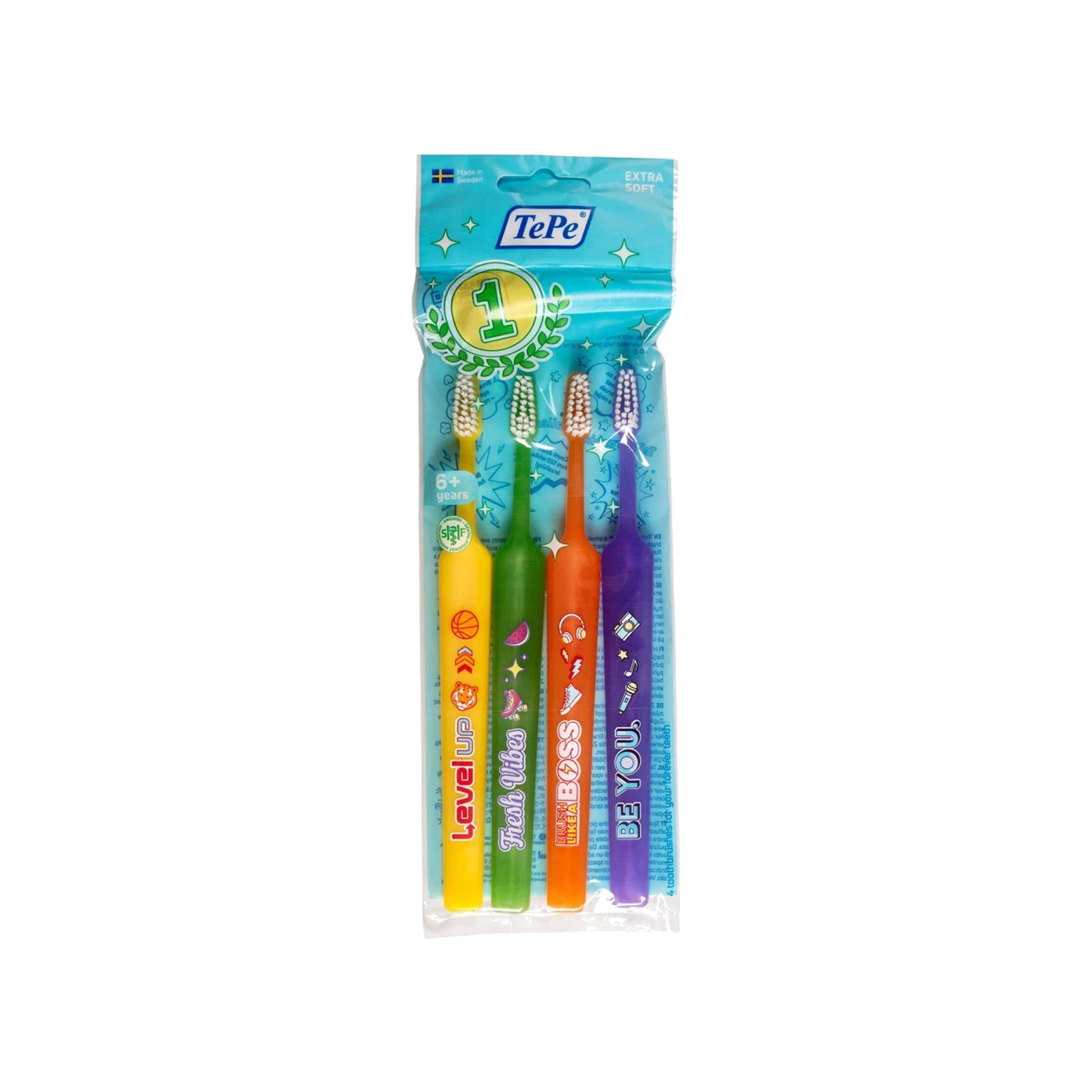 TePe Kids Extra Soft Παιδικές Οδοντόβουρτσες 4τμχ TePe Kids Extra Soft Παιδικές Οδοντόβουρτσες 4τμχ