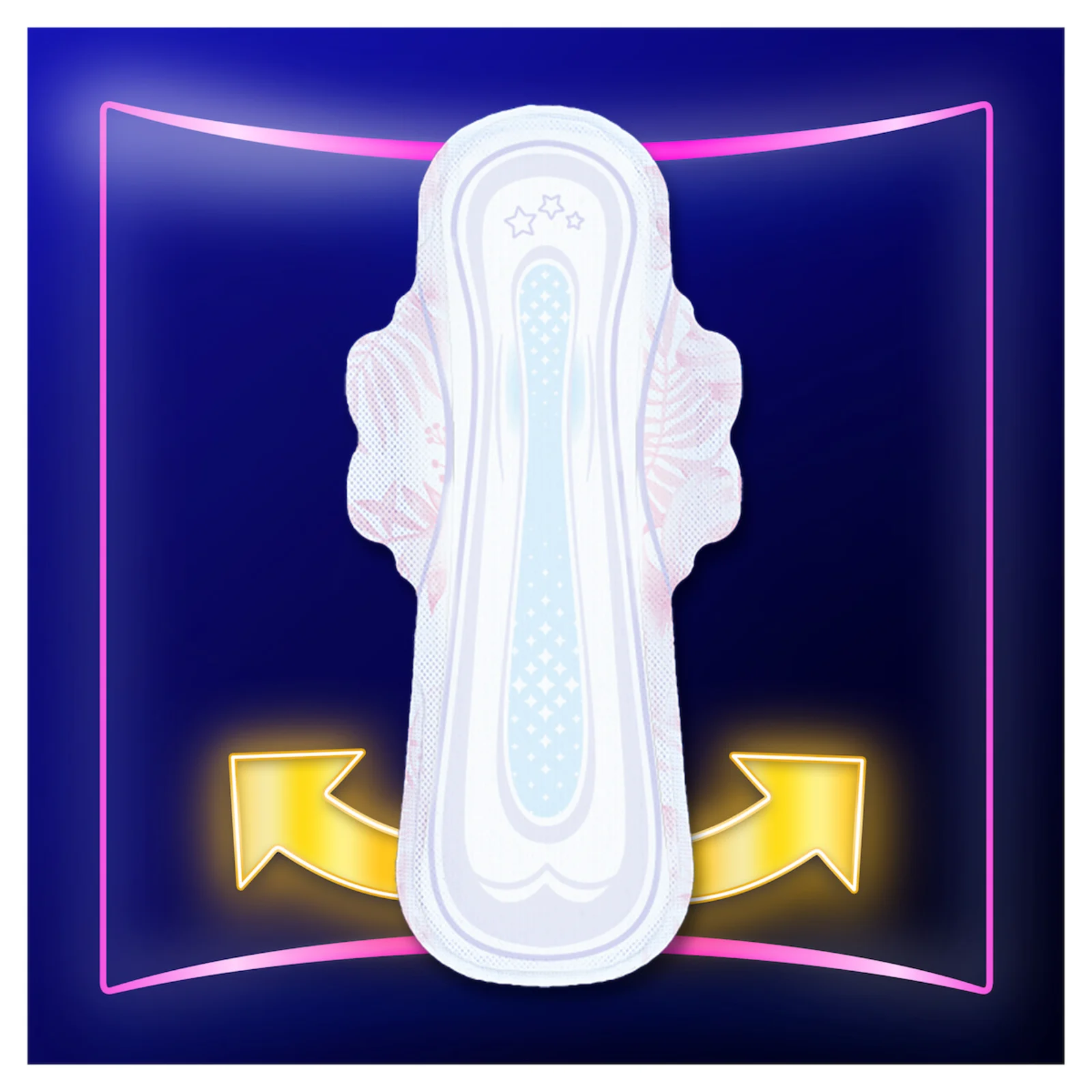Η σερβιέτα Always Platinum Secure Night με τα φτερά της: μεγαλύτερο πίσω μέρος και πλαϊνά φράγματα κατά των διαρροών