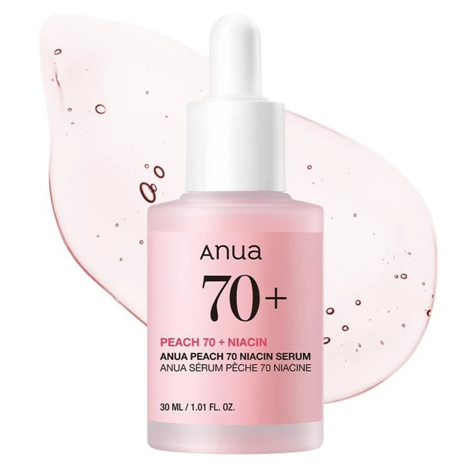 Η ροζ υδατική υφή του Peach 70 Niacin Serum