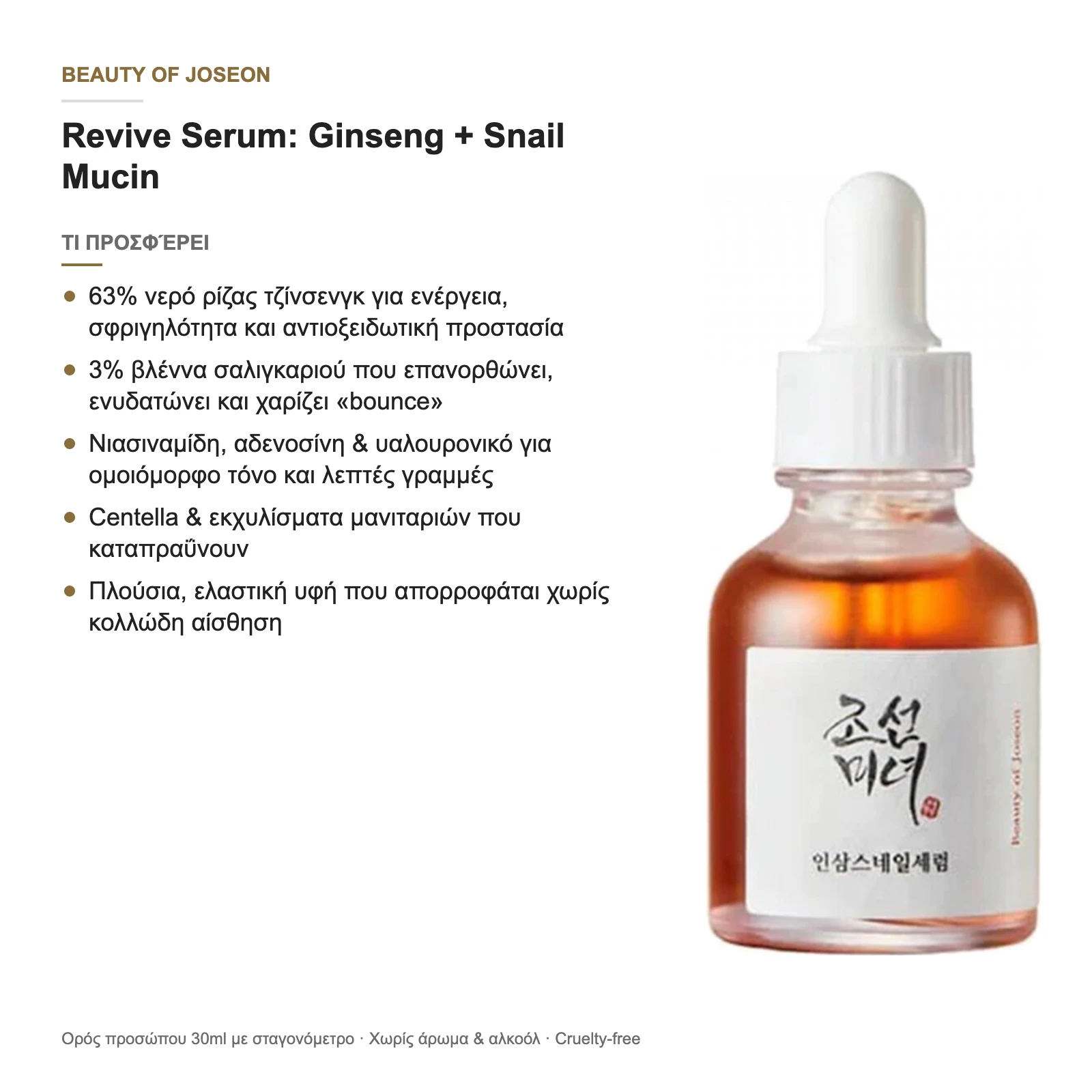 Με μια ματιά: τι προσφέρει ο Revive Serum