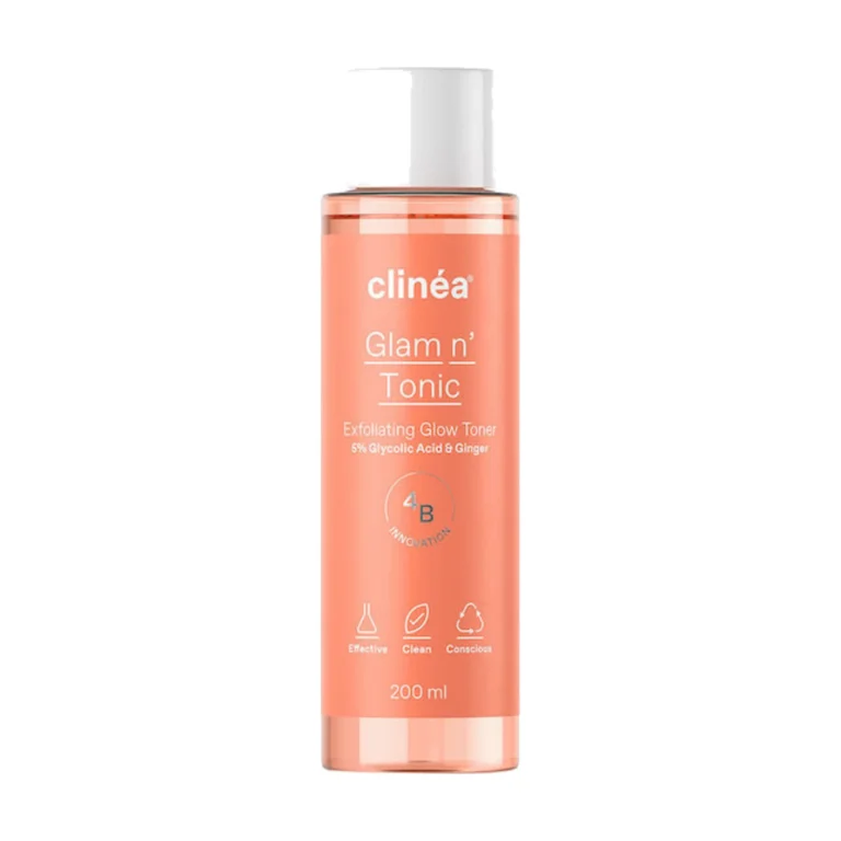Clinéa Glam n’ Tonic Απολεπιστική Λοσιόν Τόνωσης Προσώπου με Γλυκολικό Οξύ, Πανθενόλη & Υαλουρονικό 200ml