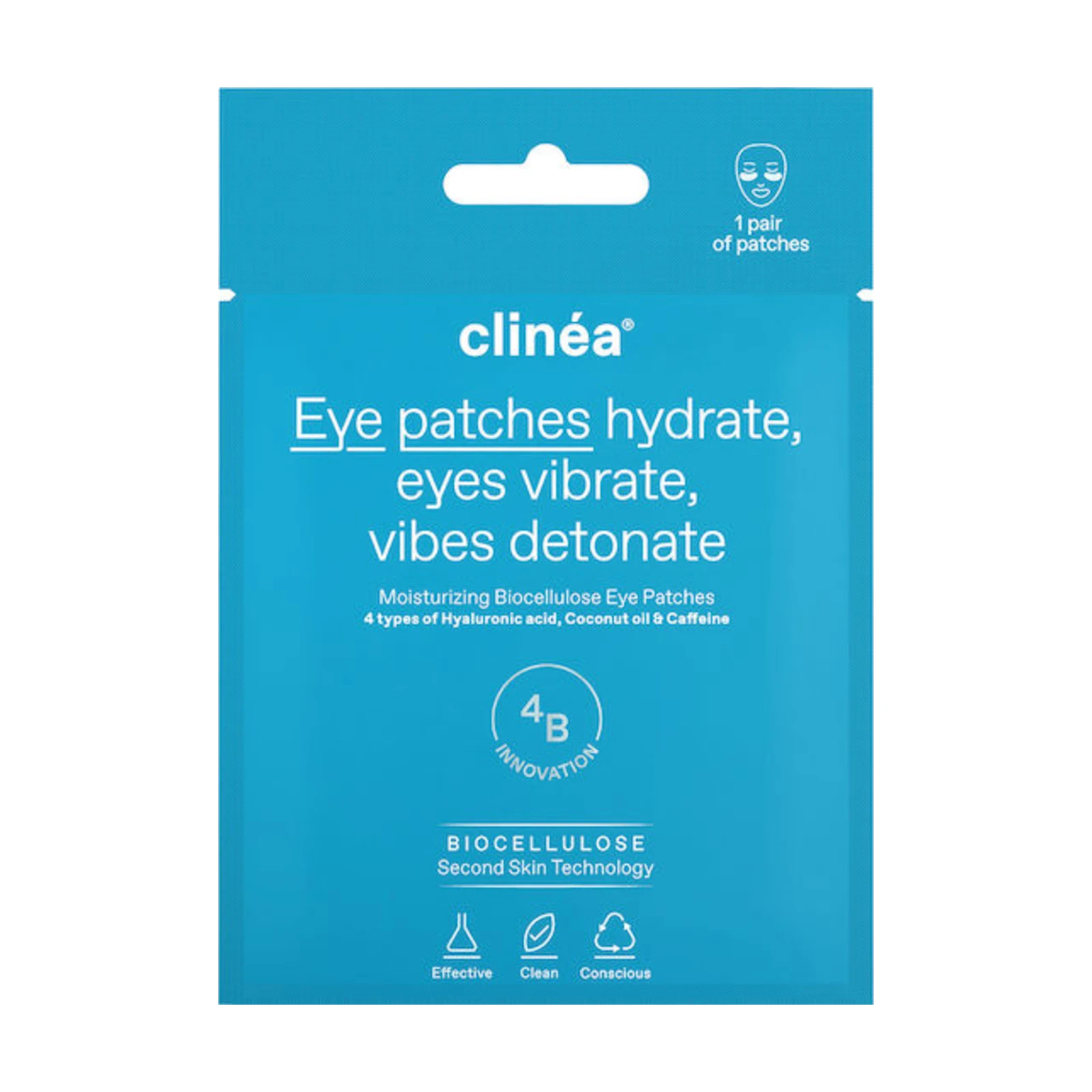 Clinéa Hydrate, Eyes Vibrate Ενυδατικά Patches Ματιών Βιοκυτταρίνης για Μαύρους Κύκλους 1 ζεύγος Clinéa Hydrate, Eyes Vibrate Ενυδατικά Patches Ματιών Βιοκυτταρίνης για Μαύρους Κύκλους 1 ζεύγος