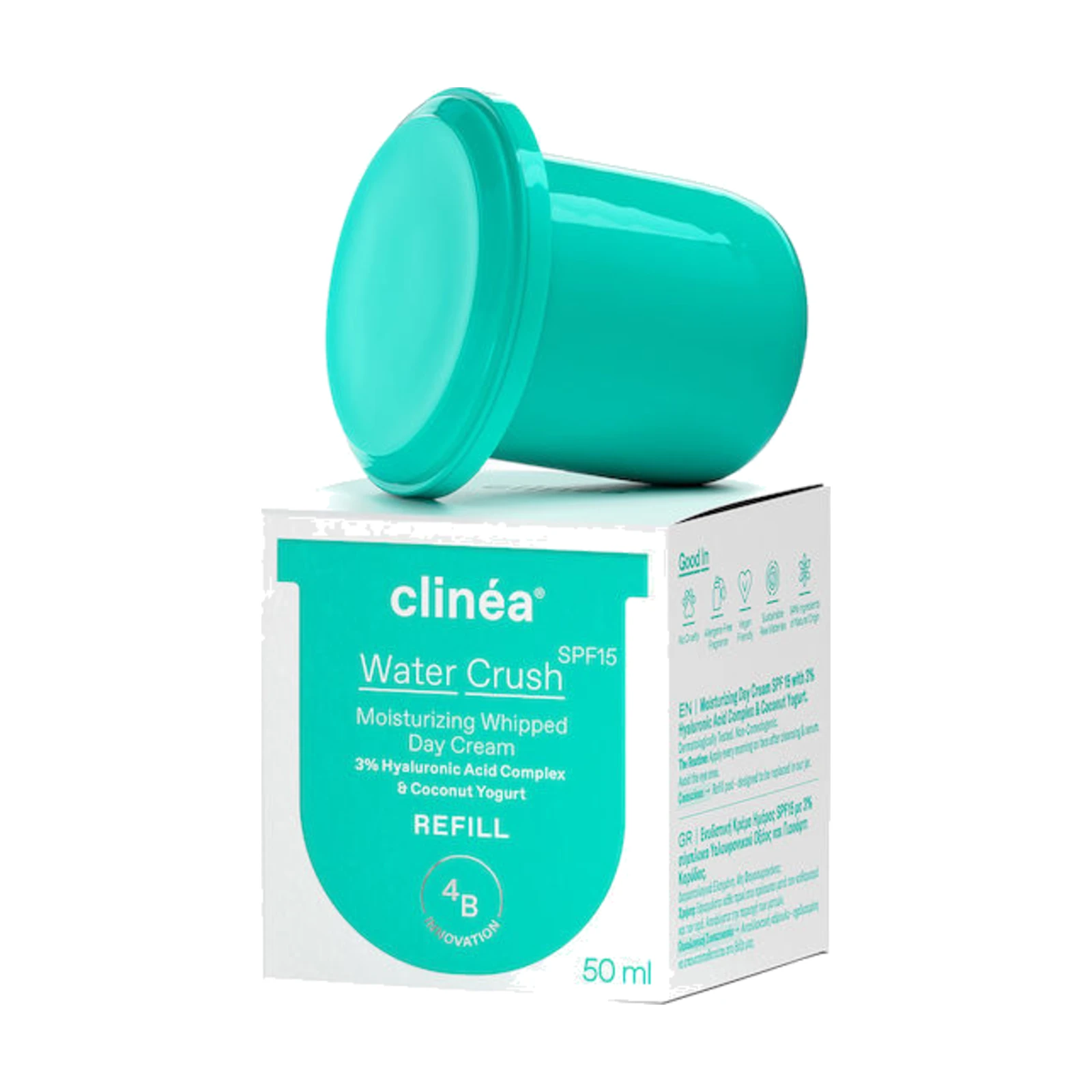 Clinéa Water Crush Refill Ανταλλακτικό 48ωρης Ενυδατικής Κρέμας Ημέρας SPF15 με Υαλουρονικό & Πρεβιοτικά 50ml Clinéa Water Crush Refill Ανταλλακτικό 48ωρης Ενυδατικής Κρέμας Ημέρας SPF15 με Υαλουρονικό & Πρεβιοτικά 50ml