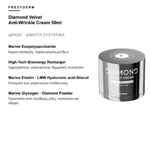 Frezyderm Diamond Velvet Anti-Wrinkle Cream 50ml – δράση και ενεργά συστατικά