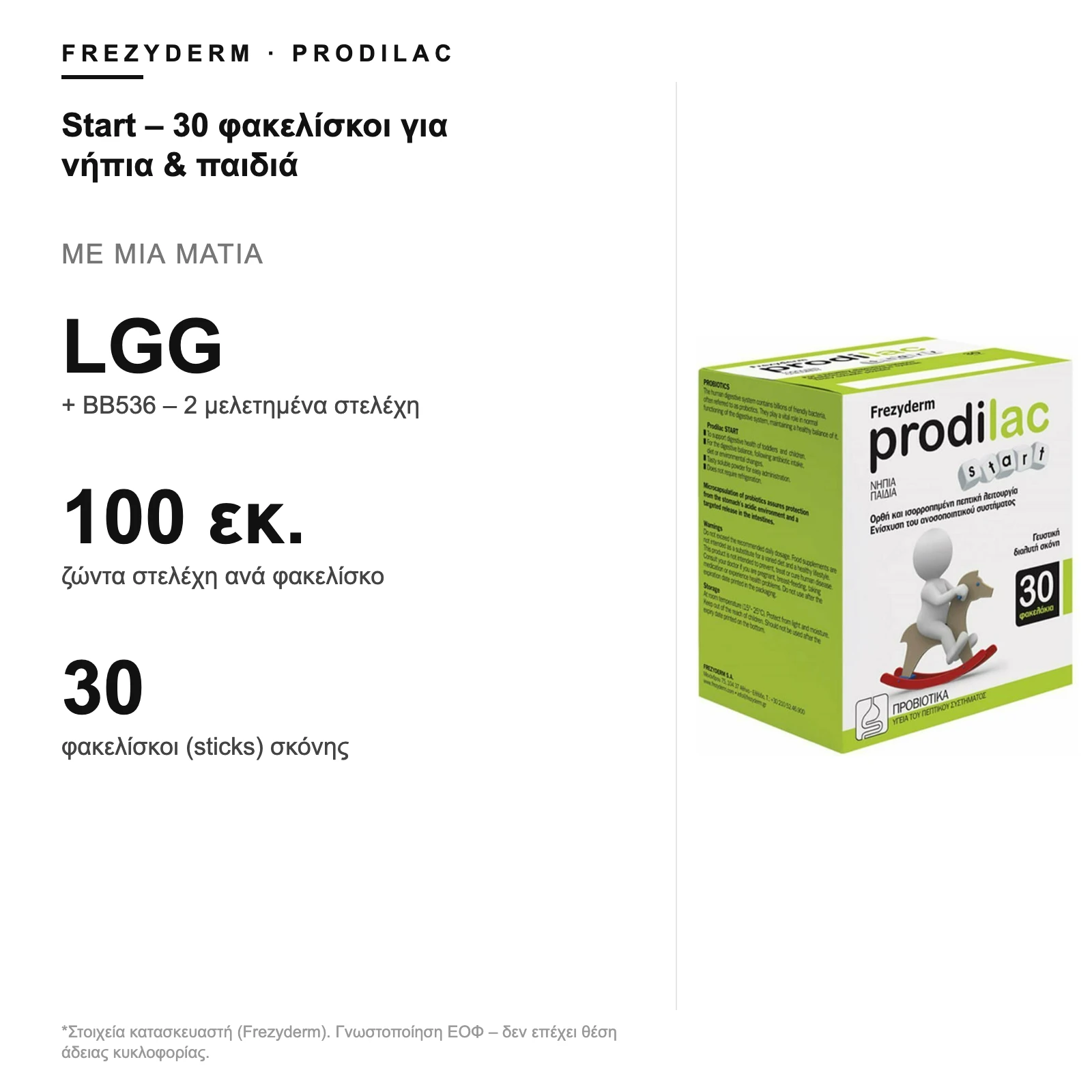 Frezyderm Prodilac Start – 30 φακελίσκοι για νήπια & παιδιά – με μια ματιά