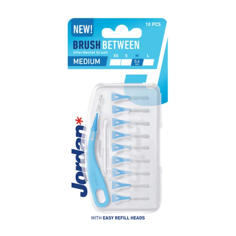 Jordan Brush Between Μεσοδόντια Βουρτσάκια με Λαβή 0.6mm Medium 10τμχ