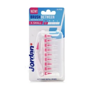 Jordan Brush Between Μεσοδόντια Βουρτσάκια με Λαβή 0.4mm X-Small Ροζ 10τμχ