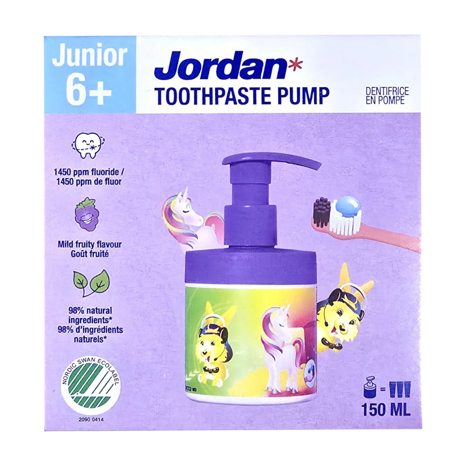 Jordan Junior Παιδική Οδοντόκρεμα με Αντλία 6+ Ετών με Γεύση Φρούτων 150ml Jordan Junior Παιδική Οδοντόκρεμα με Αντλία 6+ Ετών με Γεύση Φρούτων 150ml