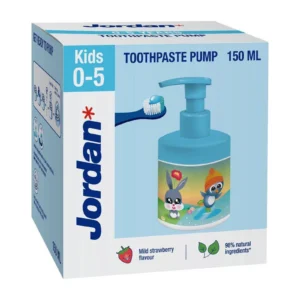 Jordan Kids Παιδική Οδοντόκρεμα με Αντλία 0-5 Ετών με Γεύση Φράουλα 150ml