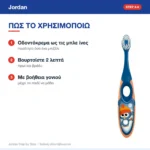Jordan Step By Step Παιδική Οδοντόβουρτσα για 3+ Χρονών Μπλε – τρόπος χρήσης